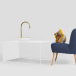 Kohvilaud 2 seinaga metall 100×60 valge Elutoamööbel Homewell 8