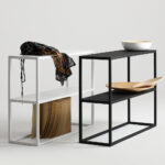 Riiul JULITA METAL 752F must Elutoamööbel Homewell 9