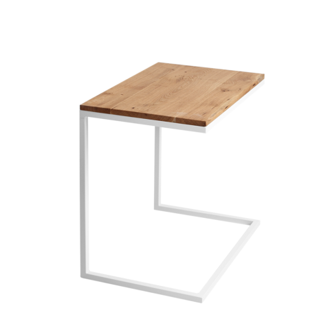 Kohvilaud LUPE 60 täispuit tamm valge Elutoamööbel