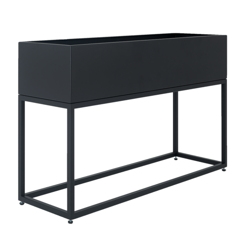 Metallist lillepott FIORINA 100x30x60 must Sisustus