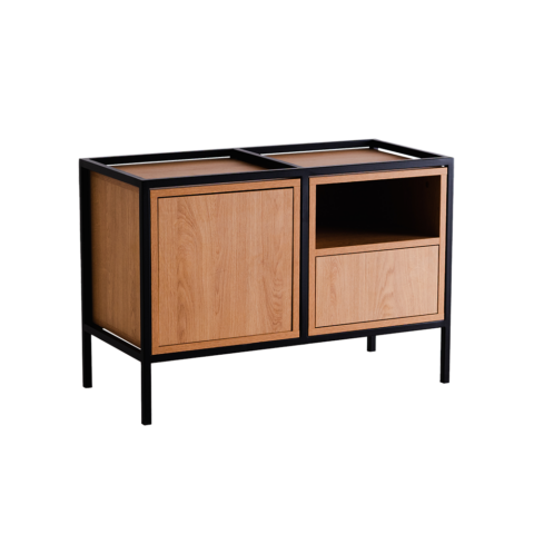 Riiul SKAP 2R1 MIX must Elutoamööbel