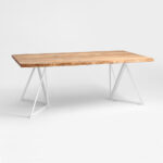 Söögilaud SHERWOOD 200×100 täispuit tamm valge Söögilauad Homewell 10