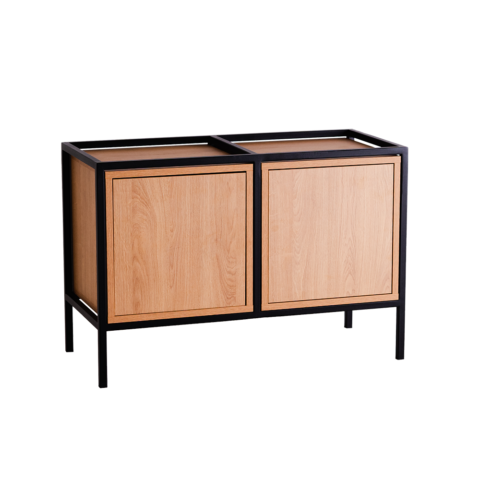 SKAP 2R1 uksega riiul x2 must Elutoamööbel