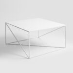 Kohvilaud MEMO METAL 100×100 valge Elutoamööbel Homewell 9