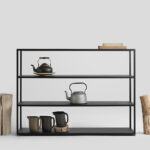 Raamaturiiul  HYLLER METAL 150×110 must Raamaturiiulid Homewell 11