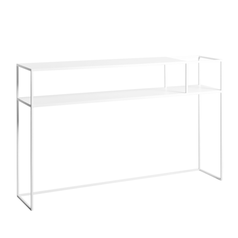 Konsoollaud SENSO FLOWER METALL 120 25P VALGE Elutoamööbel