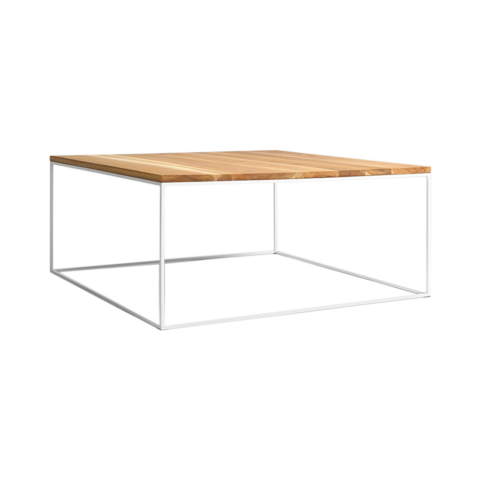 Kohvilaud TENSIO WOOD 80 tammevineer valge Elutoamööbel