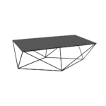 Kohvilaud DARYL METAL 140 must Elutoamööbel Homewell 7