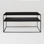 Kohvilaud TENSIO 2korruseline metall 100×60 must Elutoamööbel Homewell 11