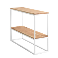 Riiul JULITA 752F täispuit tamm valge Elutoamööbel