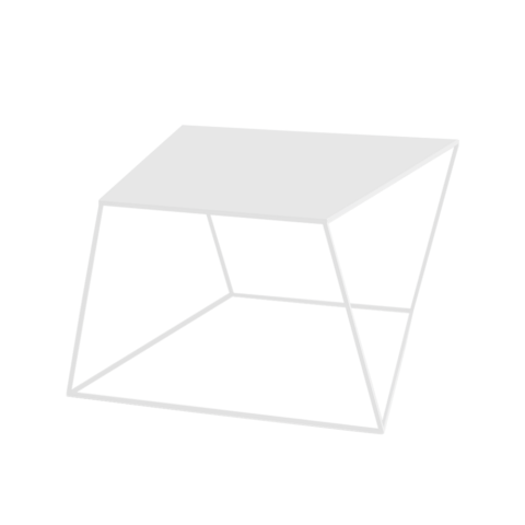 Kohvilaud ZAK METAL 80 valge Elutoamööbel