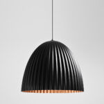 Rippvalgusti PLISSART L must/vask Laelambid Homewell 12