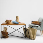 Kohvilaud MEMO SOLID WOOD 100×100 puit must Elutoamööbel Homewell 10