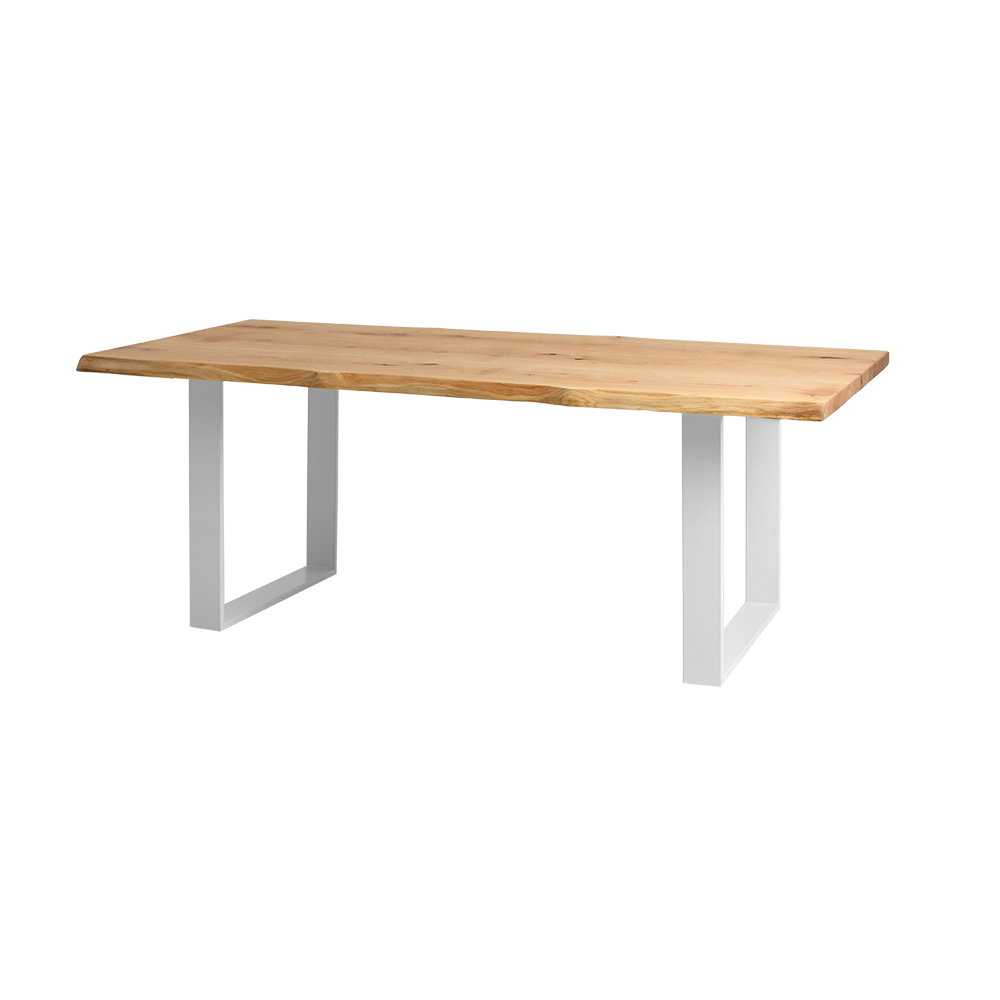 Õhtusöögilaud FELD180x90 täispuidust tamm valge Söögilauad Õhtusöögilaud FELD180x90 täispuidust tamm valge Söögilauad