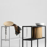 Riiul JULITA METAL 752F must Elutoamööbel Homewell 7