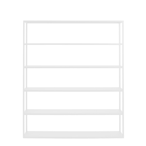Raamatulaud HYLLER METAL 150×180 valge Elutoamööbel