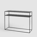 Konsoollaud Konsool TENSIO 2korruseline metall 100×35 must Elutoamööbel Homewell 12