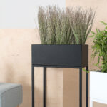 Metallist lillepott FIORINA 50x30x80 must Sisustus Homewell 11