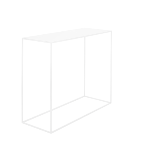 Konsoollaud Konsool TENSIO METAL 100×35 valge Elutoamööbel