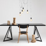 Söögilaud SHERWOOD 200×100 Must Must Söögilauad Homewell 12