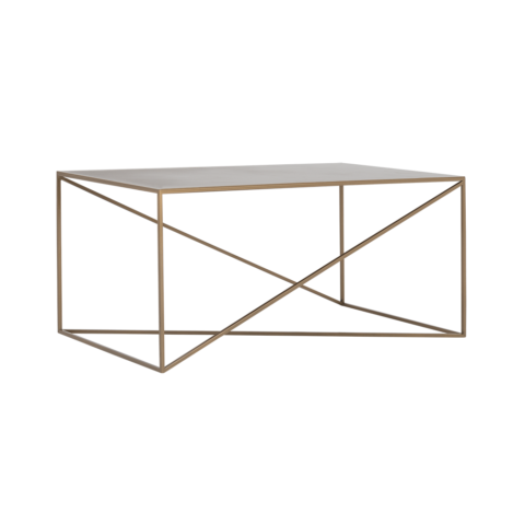 Kohvilaud MEMO METAL 100×60 Kuldne Elutoamööbel