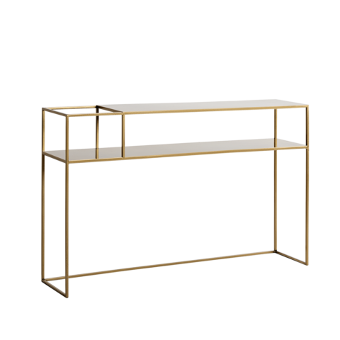 Konsoollaud SENSO FLOWER METALL 120 25L kuldne Elutoamööbel