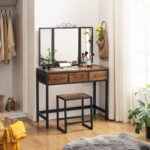 Meigilaud 90x40x137.5cm antiik, must Meigilauad