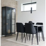 Brisbane’i vitriinkapp, 2 klaasust, teras, must, 80x35x175 cm Elutoamööbel Homewell 20