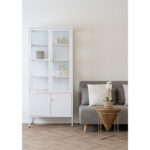 Brisbane’i vitriinkapp, 4 ust, teras, valge, 80x35x180 cm Elutoamööbel