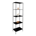 Vita riiul, 5 riiulit, must, must raam, 51x36x170 cm Elutoamööbel Homewell 10
