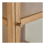 Zamora kapp, 1 klaasuks, tamm/tammespoon/karastatud klaas, naturaalne, 40x47x180 cm Kapid, kummutid ja riiulid