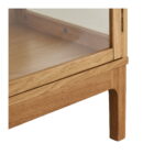 Zamora kapp, 1 klaasuks, tamm/tammespoon/karastatud klaas, naturaalne, 40x47x180 cm Kapid, kummutid ja riiulid