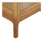 Zamora kapp, 1 klaasuks, tamm/tammespoon/karastatud klaas, naturaalne, 40x47x180 cm Kapid, kummutid ja riiulid