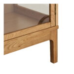 Zamora kapp, 2 klaasust, 2 riiulit, tamm/tammespoon/karastatud klaas, naturaalne, 40x90x126 cm Kapid, kummutid ja riiulid