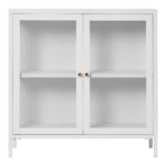 Dalby kapp, 2 klaasust, teras, valge, 80x35x80 cm Elutoamööbel Homewell 8