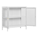 Dalby kapp, 2 klaasust, teras, valge, 80x35x80 cm Elutoamööbel Homewell 11