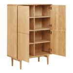 Darwini kapp, tamm, naturaalne, 100x40x140 cm Elutoamööbel Homewell 13