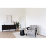 Kyoto kummut, 3 sahtliga, 2 uksega, tammespoon, suitsutatud, mustad metalljalad, 150x40x74 cm Elutoamööbel