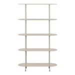 Rieti riiul, 5 riiulit, metall, liivakarva, 31x90x150 cm Kapid, kummutid ja riiulid