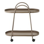 Empoli baarikäru, 2 riiulit, teras, pruun, 27,5x60x64 cm Köögiriiulid Homewell 9