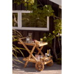 Pasaku teekäru, tiikpuu, naturaalne, 86x50x81 cm Köögiriiulid