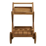 Pasaku teekäru, tiikpuu, naturaalne, 86x50x81 cm Köögiriiulid