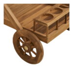 Pasaku teekäru, tiikpuu, naturaalne, 86x50x81 cm Köögiriiulid