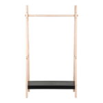 Torino riidepuuriiul, mdf/paulownia, naturaalne/must, 94,5x39x170 cm Esik ja Garderoob