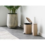 Lodi pedaaliga prügikast pehme sulguriga, metall, beež Vannituba Homewell 12