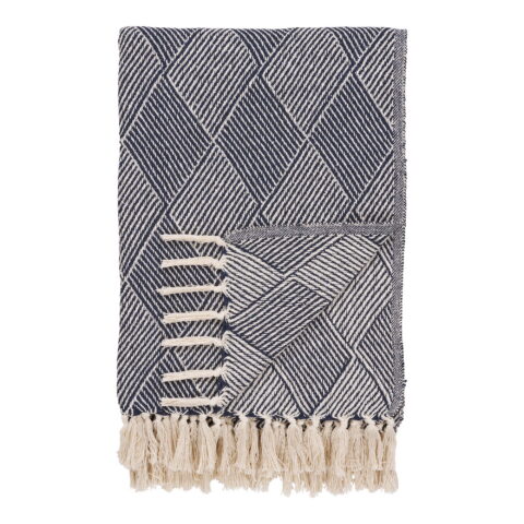 Izmiri ruuduline kangas, sinine, 130×180 cm Sisustus