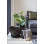 Cort ruuduline kangas, puuvill, tumehall/valge, disain c, 130×160 cm Sisustus