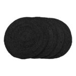 Bombay džuudist punutud laualinik, tumehall, ø38 cm, 4 tk komplekt Sisustus Homewell 5