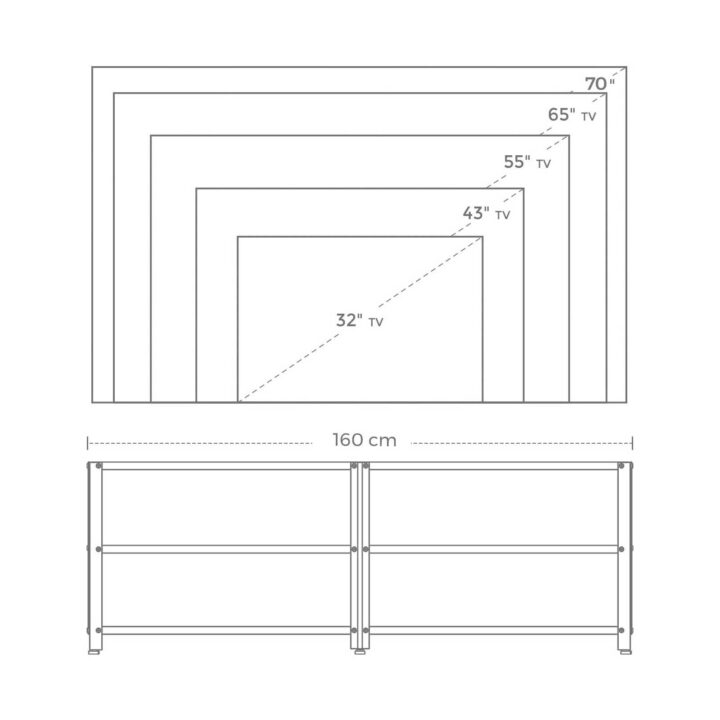 TV alus160x39x52cm antiikne, must TV-alused