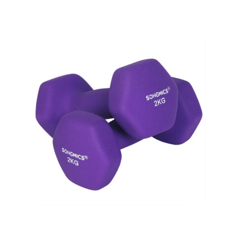 Hantlid 2x4kg 16x8x7.5cm roosa, lilla Hantlid ja jõupingid